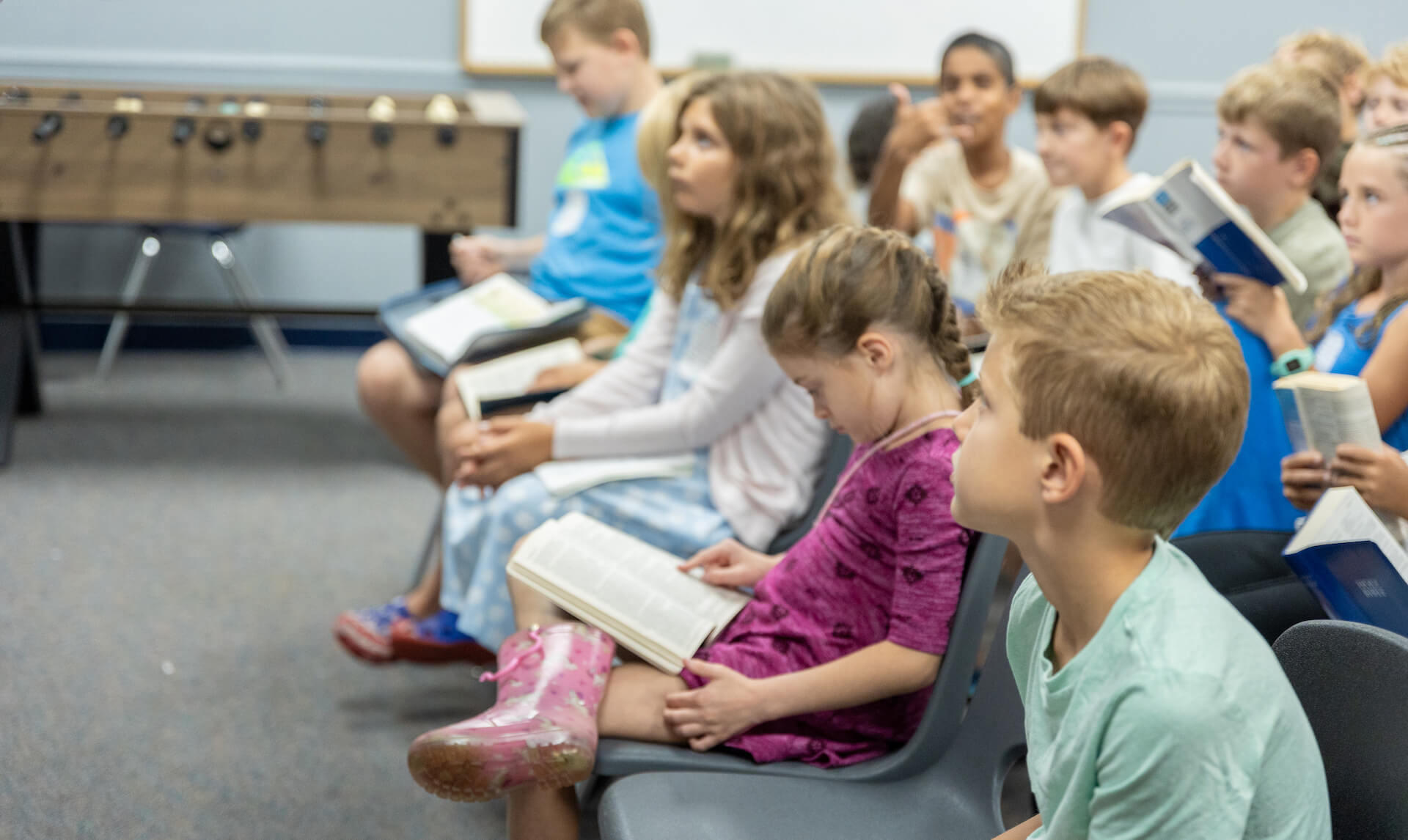 kids sitting and listening